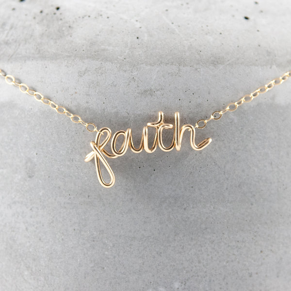 speak it WORD necklace - 14k gold filled