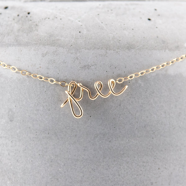 speak it WORD necklace - 14k gold filled