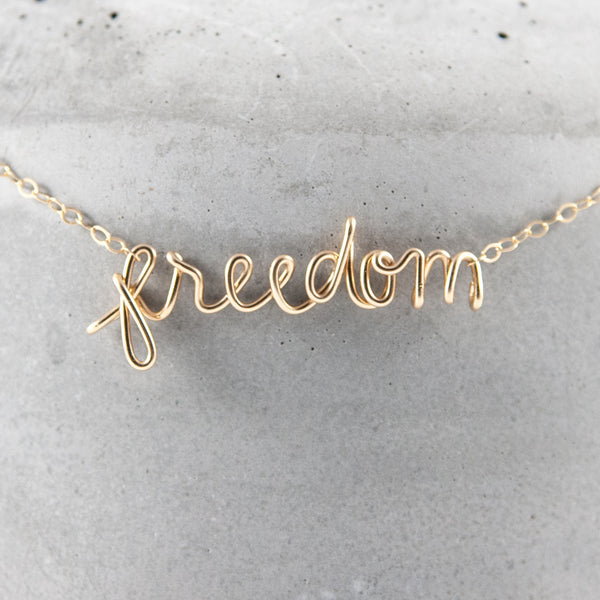 speak it WORD necklace - 14k gold filled