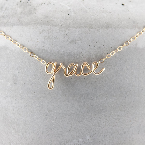 speak it WORD necklace - 14k gold filled