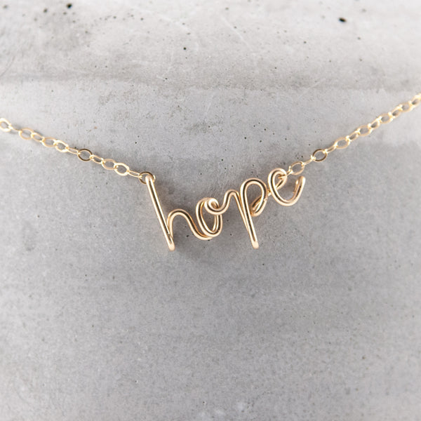 speak it WORD necklace - 14k gold filled