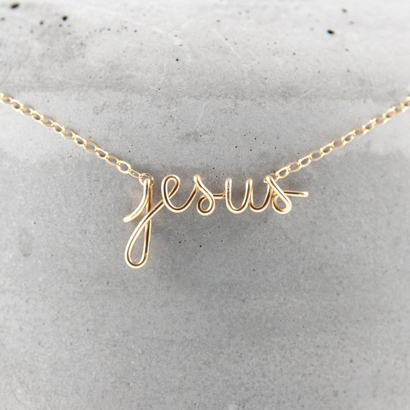 speak it WORD necklace - 14k gold filled