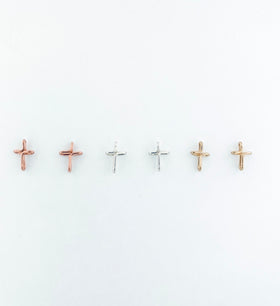 Cross stud earrings