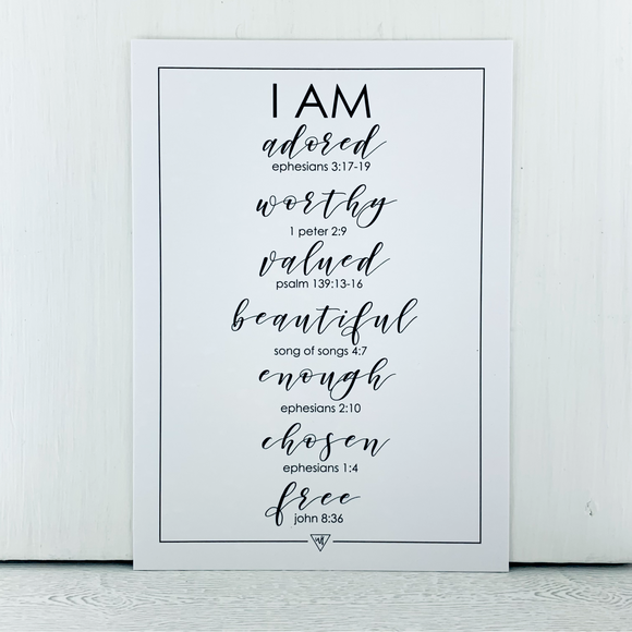 I AM reminder Print 5x7